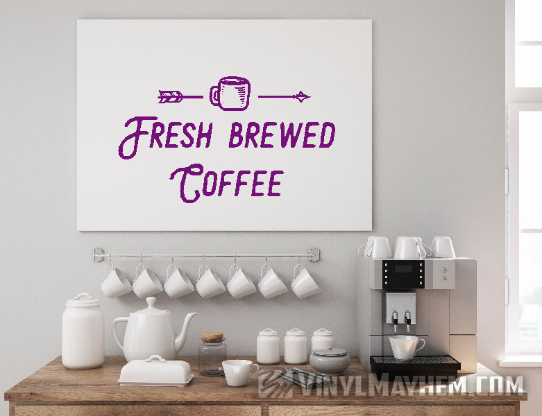 Fresh Brewed Coffee vinyl sticker