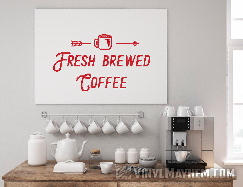 Fresh Brewed Coffee vinyl sticker