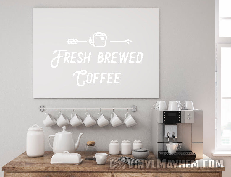 Fresh Brewed Coffee vinyl sticker