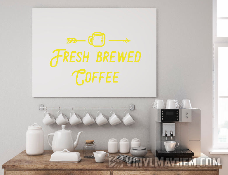 Fresh Brewed Coffee vinyl sticker