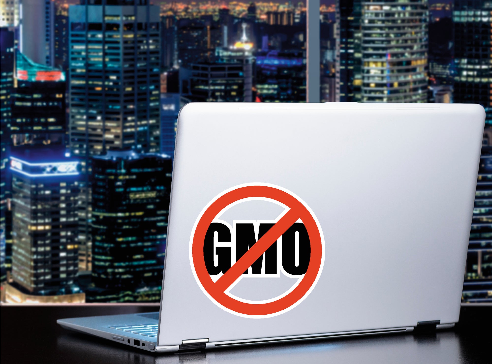 No GMO Genetically Modified Organisms sticker