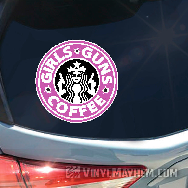 Girls, Guns and Coffee sticker