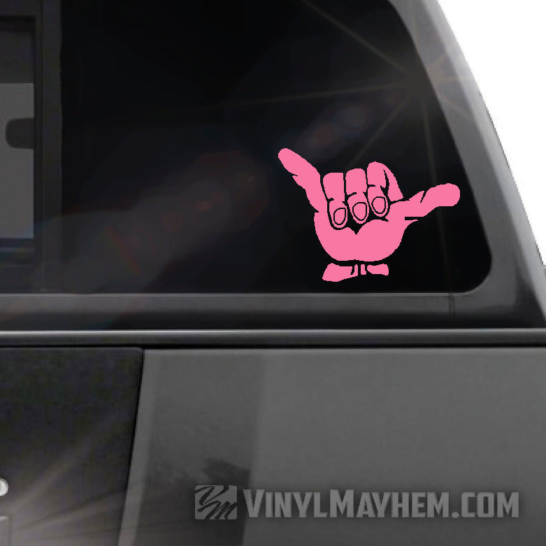 Hang Loose Shaka vinyl sticker