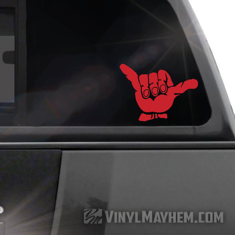 Hang Loose Shaka vinyl sticker