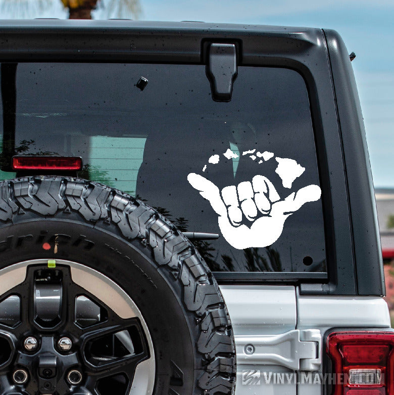Hang Loose with Hawaiian Islands vinyl sticker