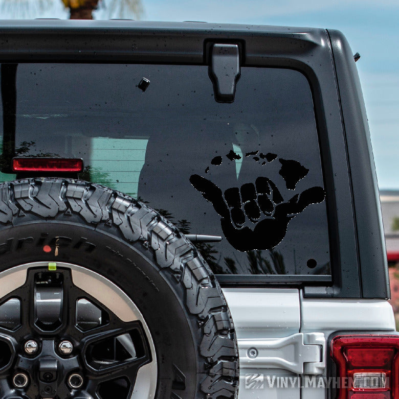 Hang Loose with Hawaiian Islands vinyl sticker