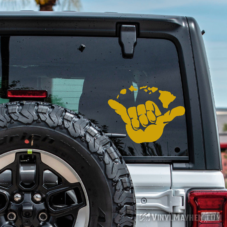Hang Loose with Hawaiian Islands vinyl sticker