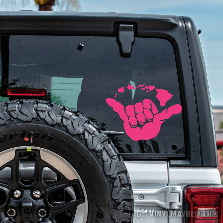 Hang Loose with Hawaiian Islands vinyl sticker