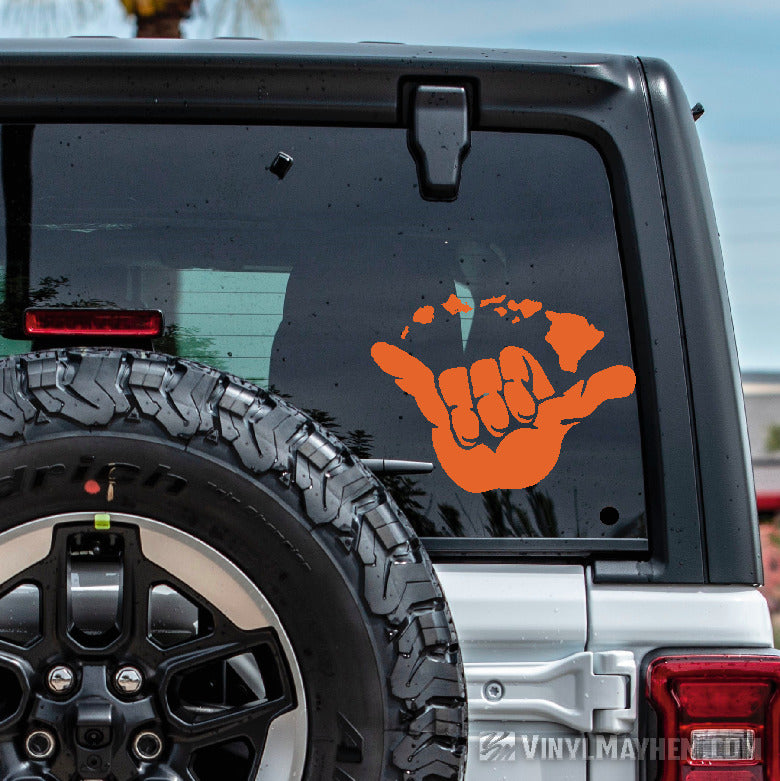 Hang Loose with Hawaiian Islands vinyl sticker