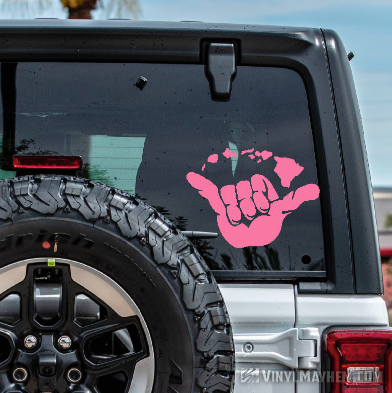 Hang Loose with Hawaiian Islands vinyl sticker
