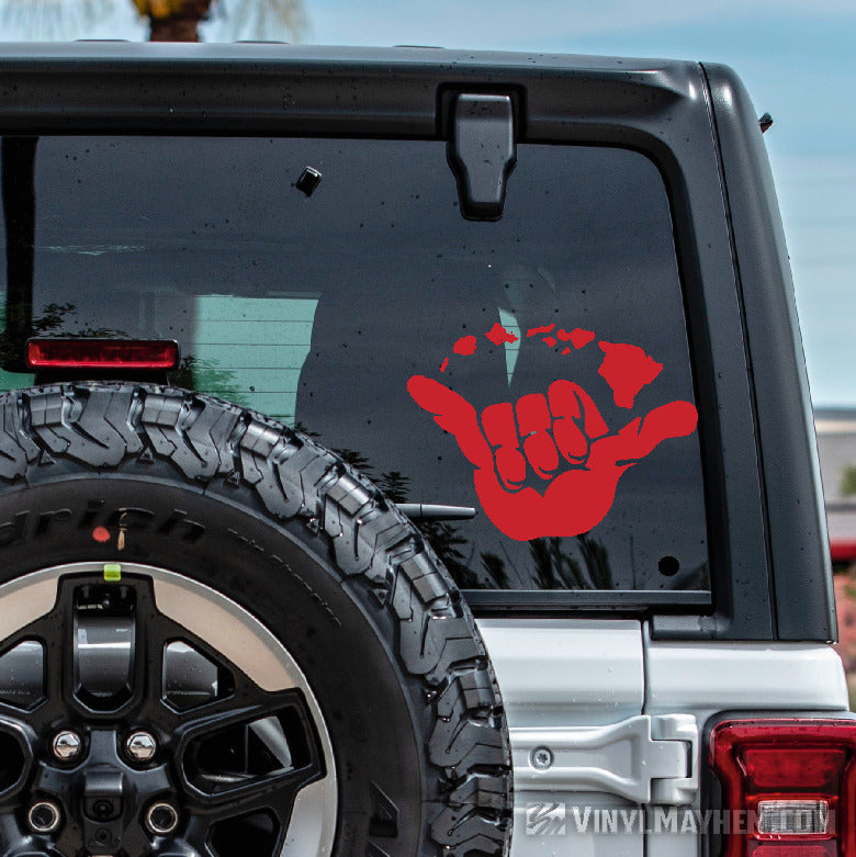 Hang Loose with Hawaiian Islands vinyl sticker