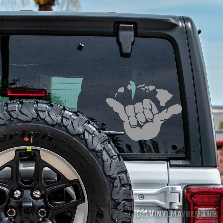 INDIGOS UG Adesivo Auto - Sticker - Auto - JDM - Die Cut - Hang Loose Decal Surfing Hawaii Beach Summer Sticker - Bianco -139 mm x88 mm INDIGOS UG Adesivo Auto - Sticker - Auto - JDM - Die Cut - Hang Loose Decal Surfing Hawaii Beach Summer Sticker - Bianco -139 mm x88 mm