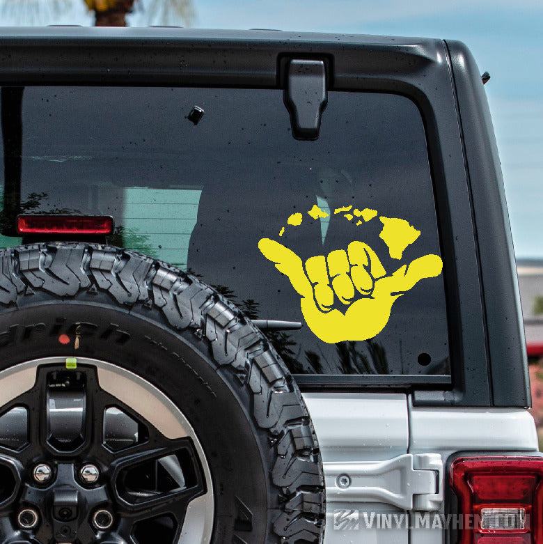 Hang Loose with Hawaiian Islands vinyl sticker
