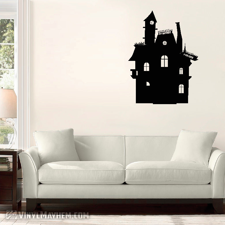 Halloween Haunted House vinyl sticker