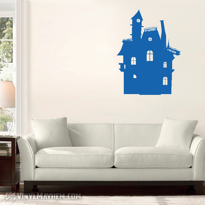 Halloween Haunted House vinyl sticker