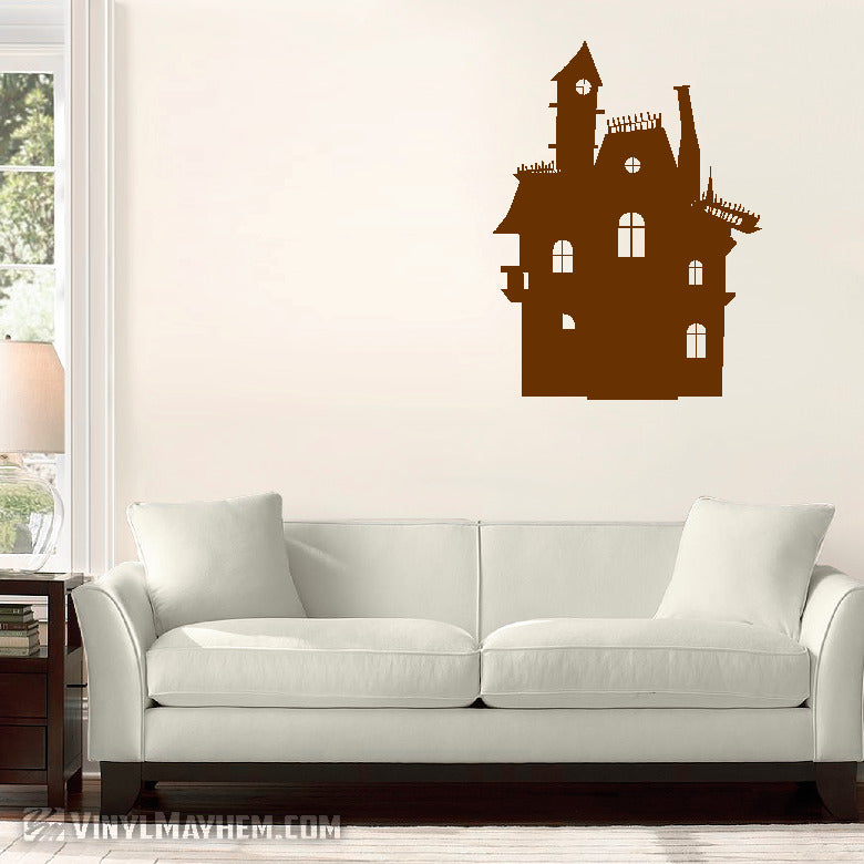 Halloween Haunted House vinyl sticker