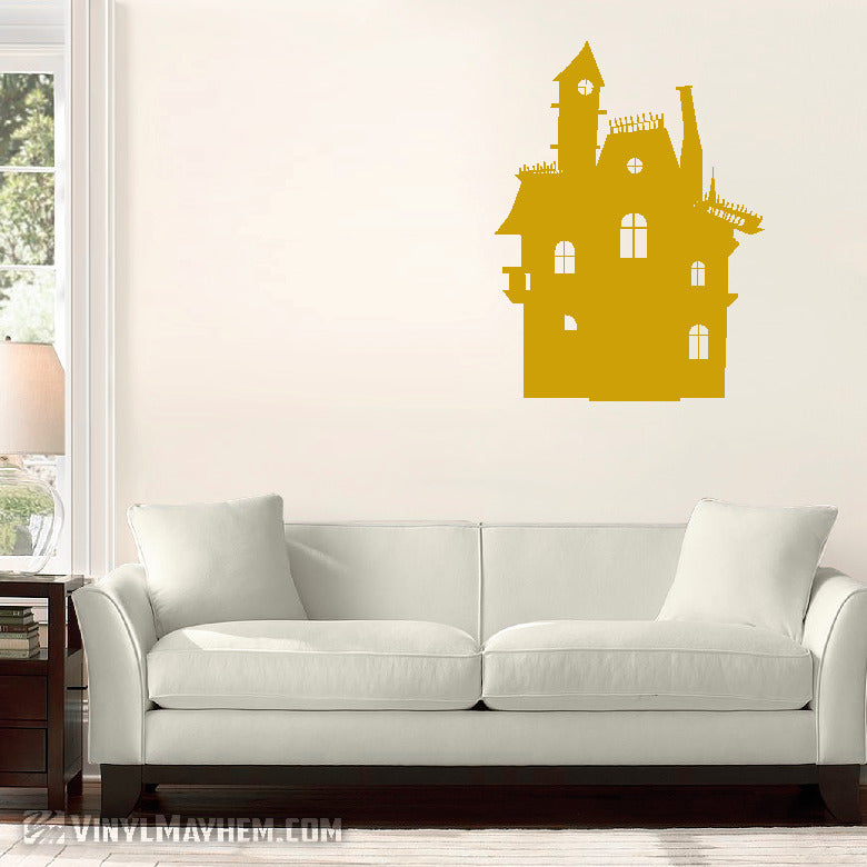 Halloween Haunted House vinyl sticker