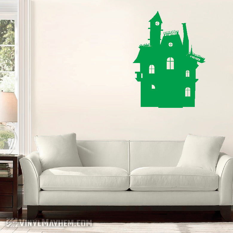 Halloween Haunted House vinyl sticker