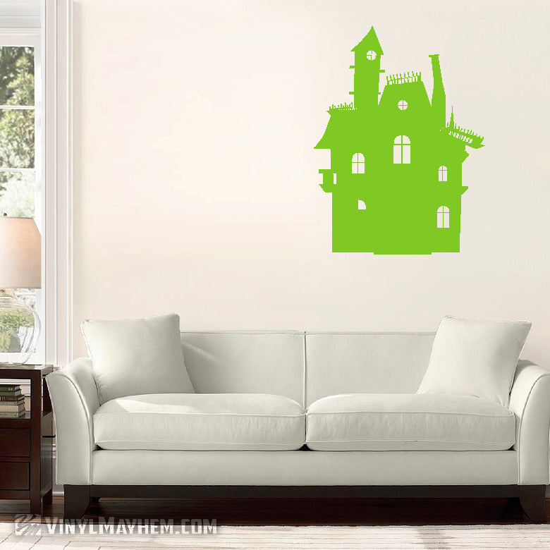 Halloween Haunted House vinyl sticker