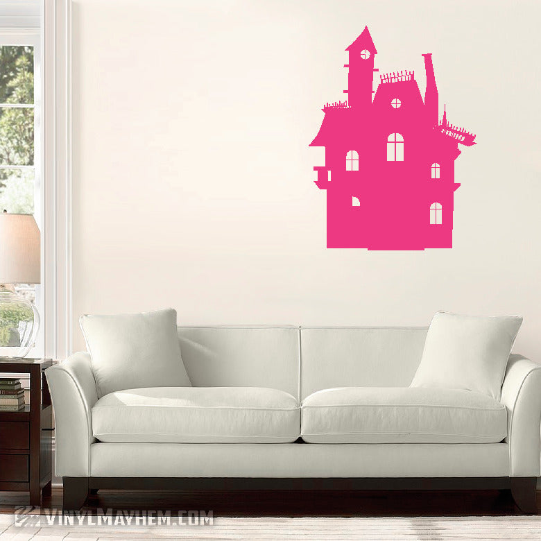 Halloween Haunted House vinyl sticker