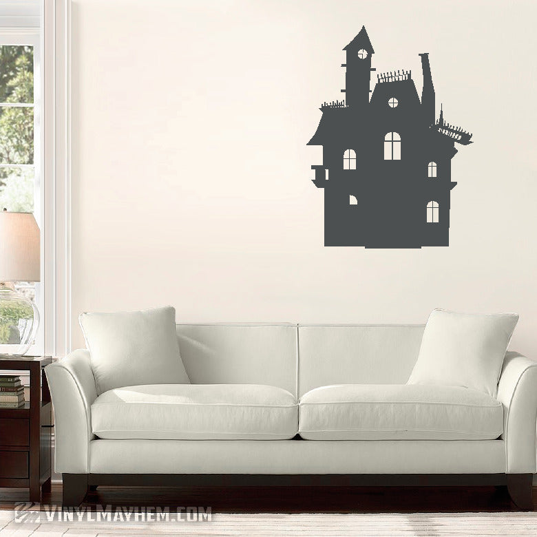 Halloween Haunted House vinyl sticker