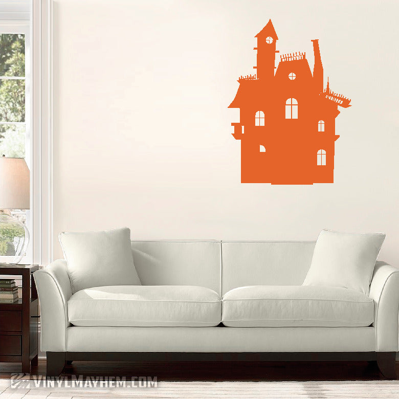 Halloween Haunted House vinyl sticker