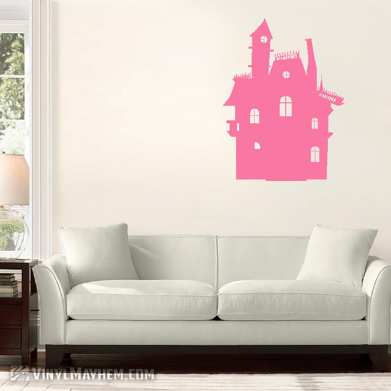 Halloween Haunted House vinyl sticker