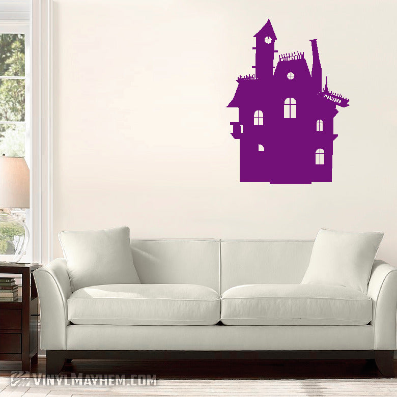Halloween Haunted House vinyl sticker