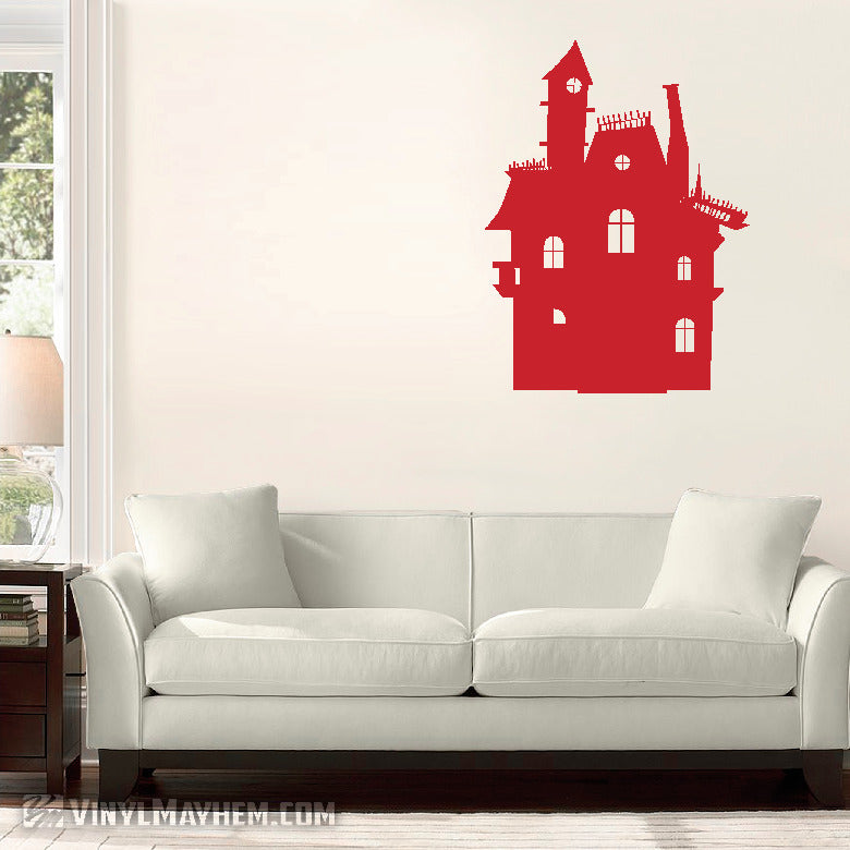 Halloween Haunted House vinyl sticker