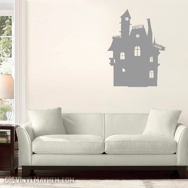 Halloween Haunted House vinyl sticker
