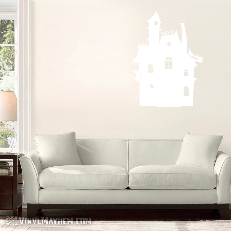 Halloween Haunted House vinyl sticker