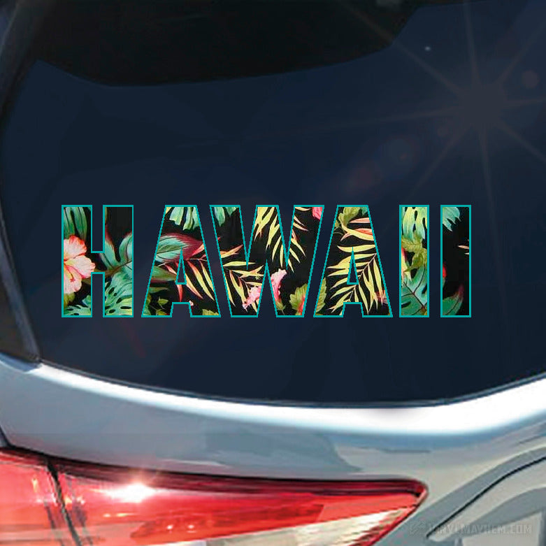 Hawaii Floral Text sticker