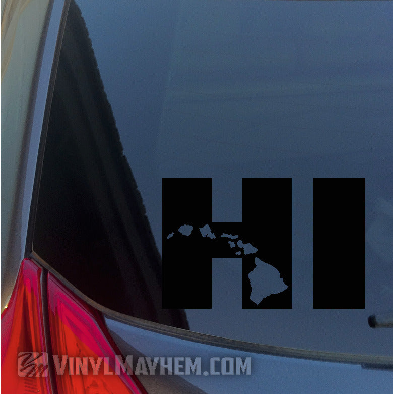 Hawaiian Islands HI vinyl sticker
