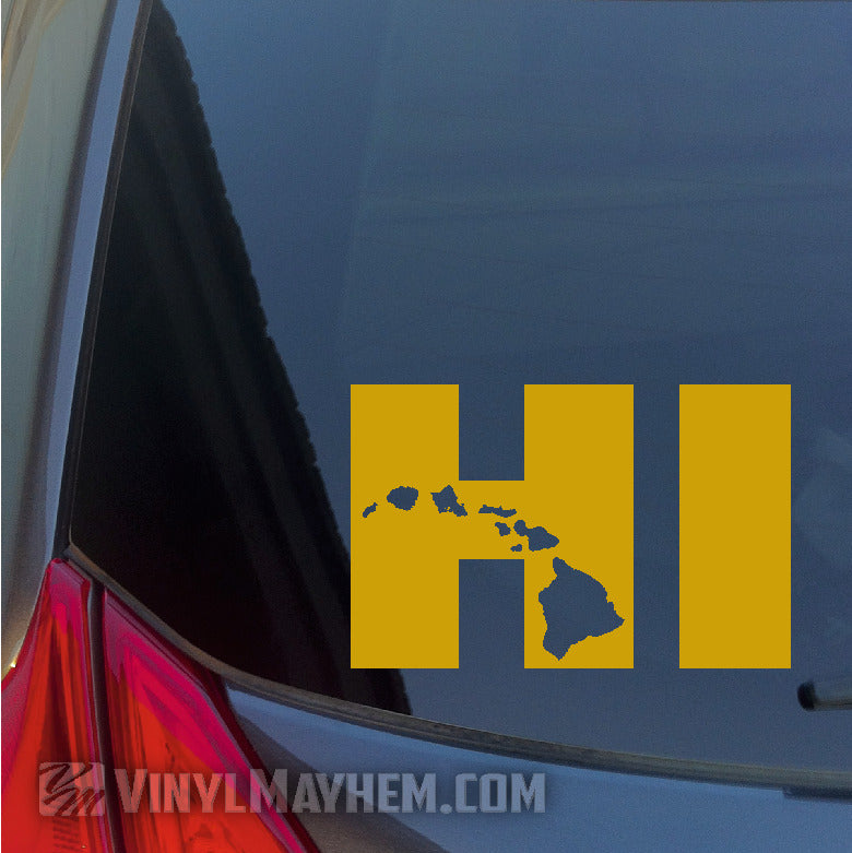 Hawaiian Islands HI vinyl sticker