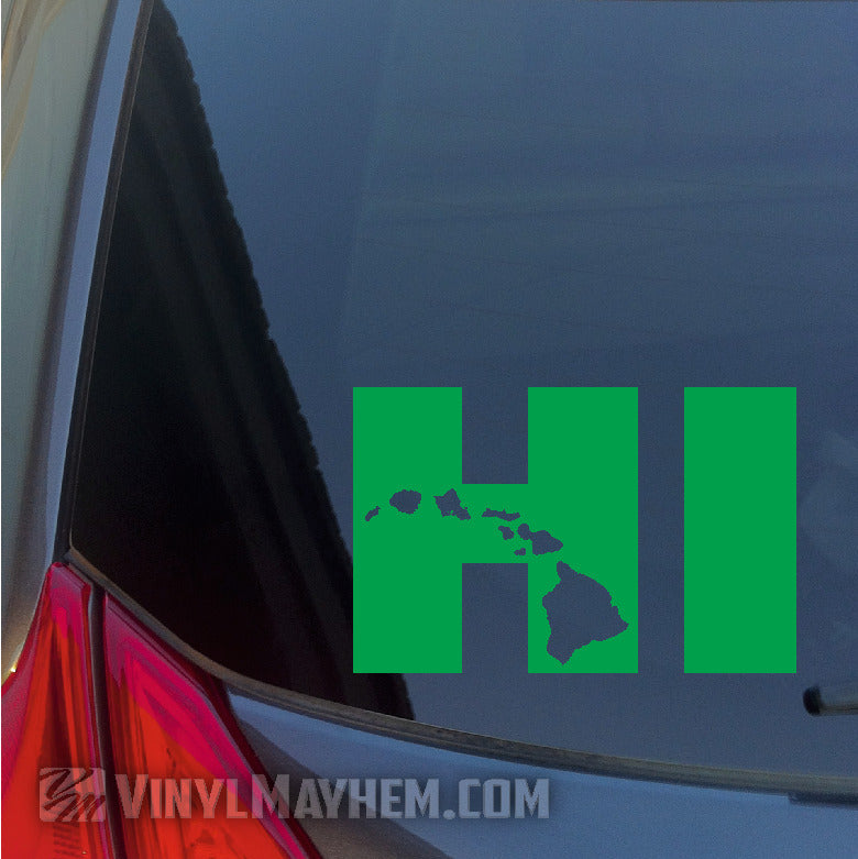 Hawaiian Islands HI vinyl sticker