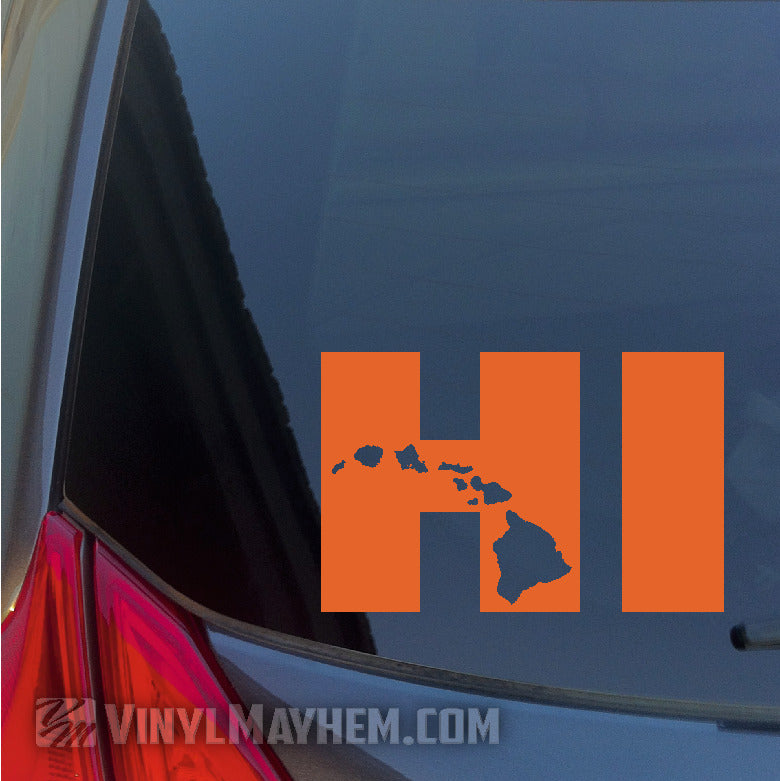Hawaiian Islands HI vinyl sticker