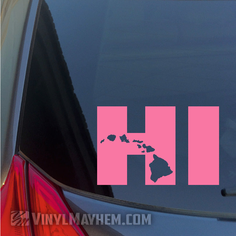Hawaiian Islands HI vinyl sticker