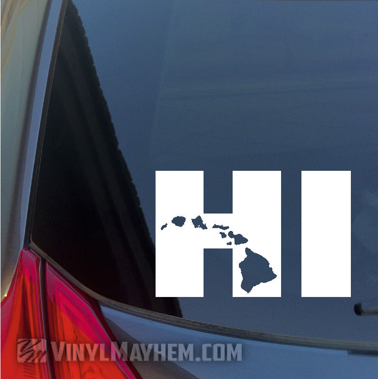 Hawaiian Islands HI vinyl sticker