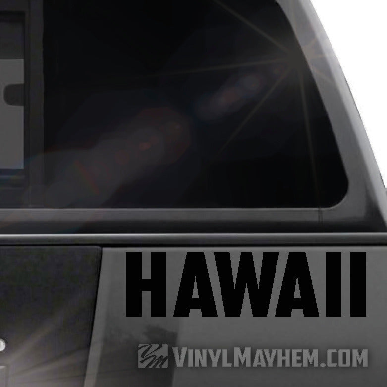 Hawaii text vinyl sticker