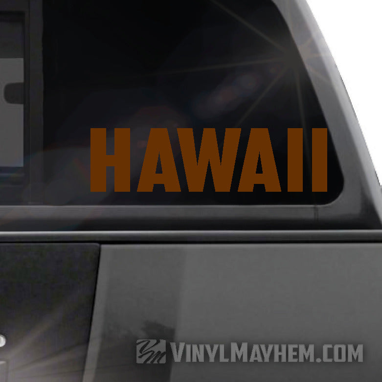 Hawaii text vinyl sticker