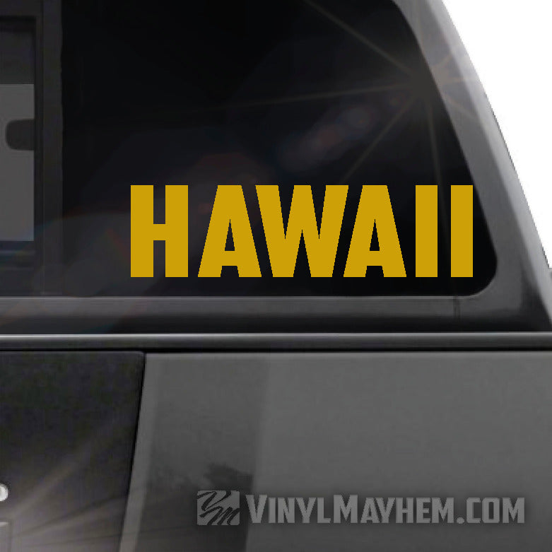 Hawaii text vinyl sticker