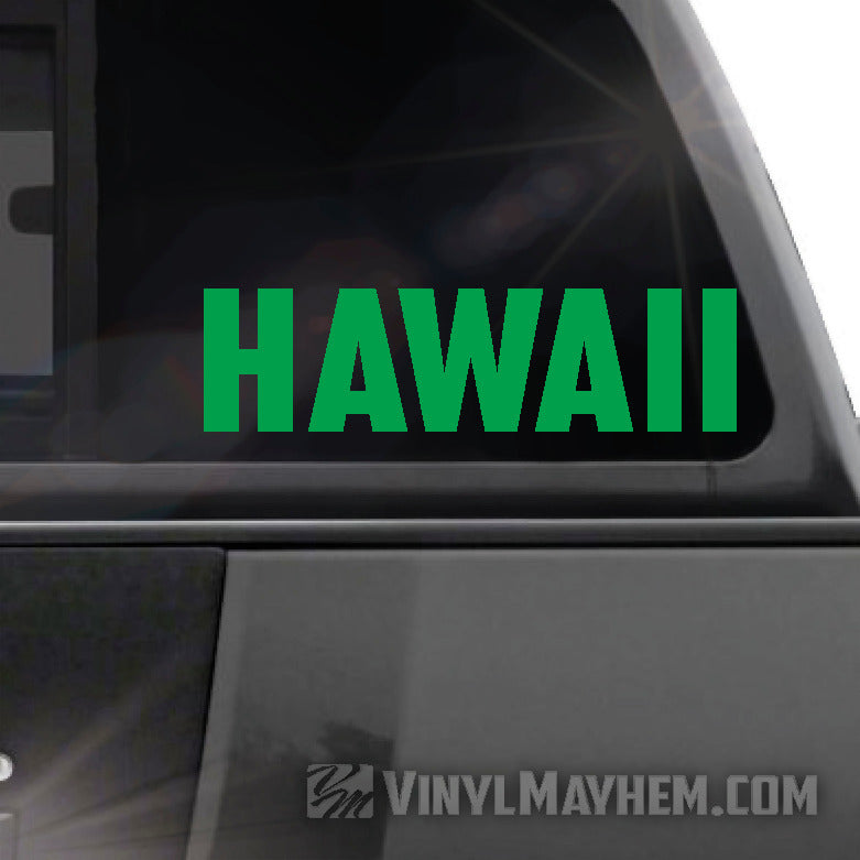 Hawaii text vinyl sticker