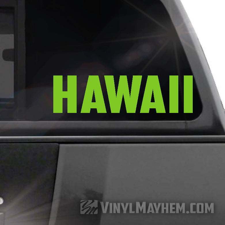Hawaii text vinyl sticker