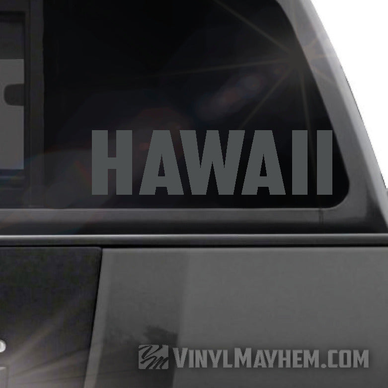 Hawaii text vinyl sticker