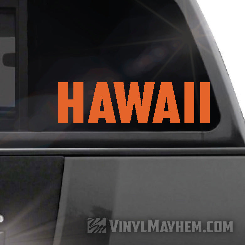 Hawaii text vinyl sticker