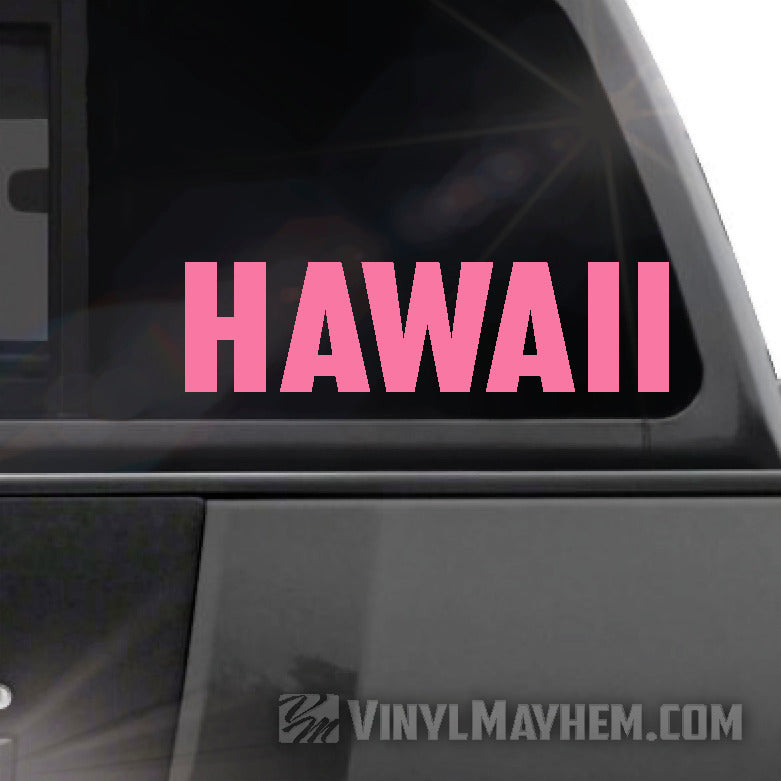 Hawaii text vinyl sticker