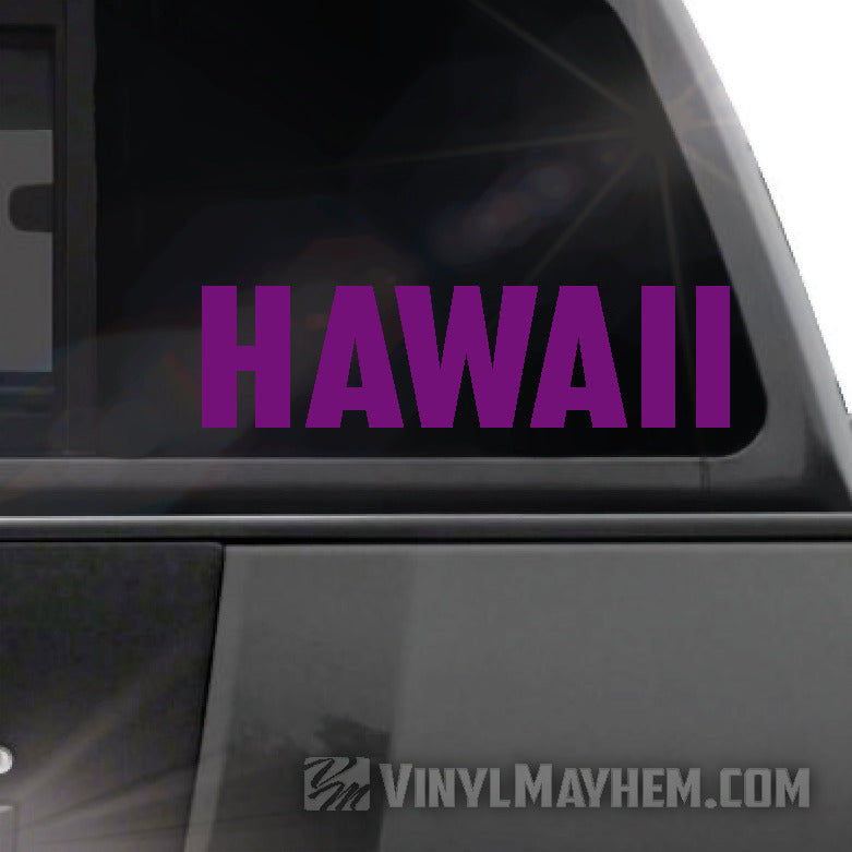 Hawaii text vinyl sticker