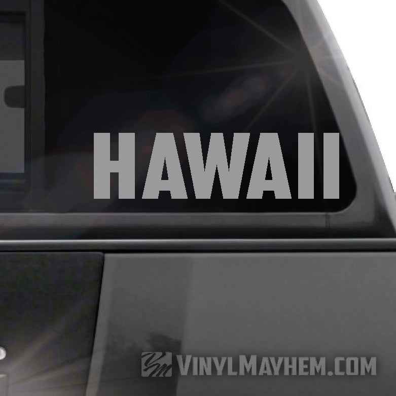 Hawaii text vinyl sticker