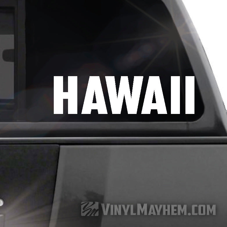 Hawaii text vinyl sticker