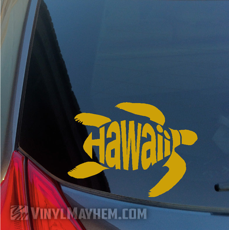 Hawaii Turtle Vinyl Sticker | Hawaiian Car & Truck Decals - Vinyl Mayhem